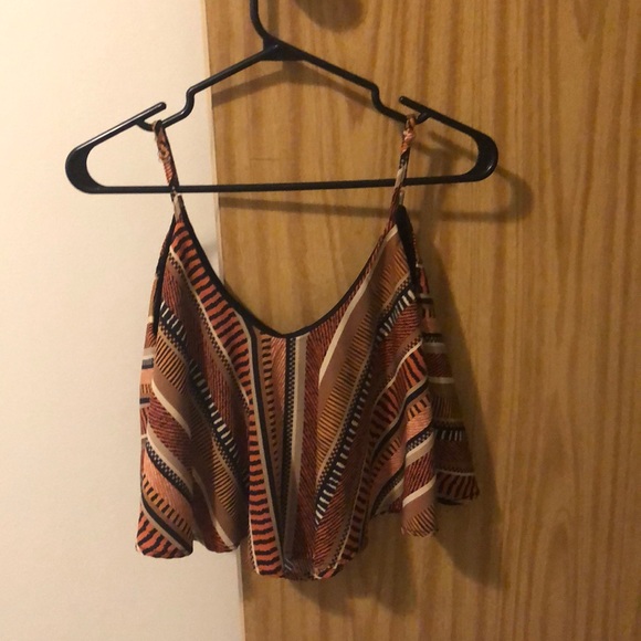 Jungle themed flowy crop tank - size Small - Picture 1 of 2